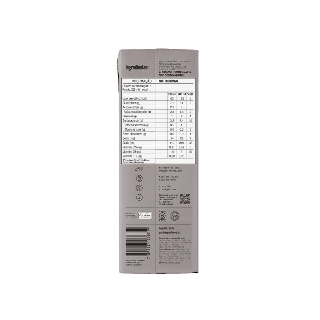 Leite de Aveia Barista 1l
