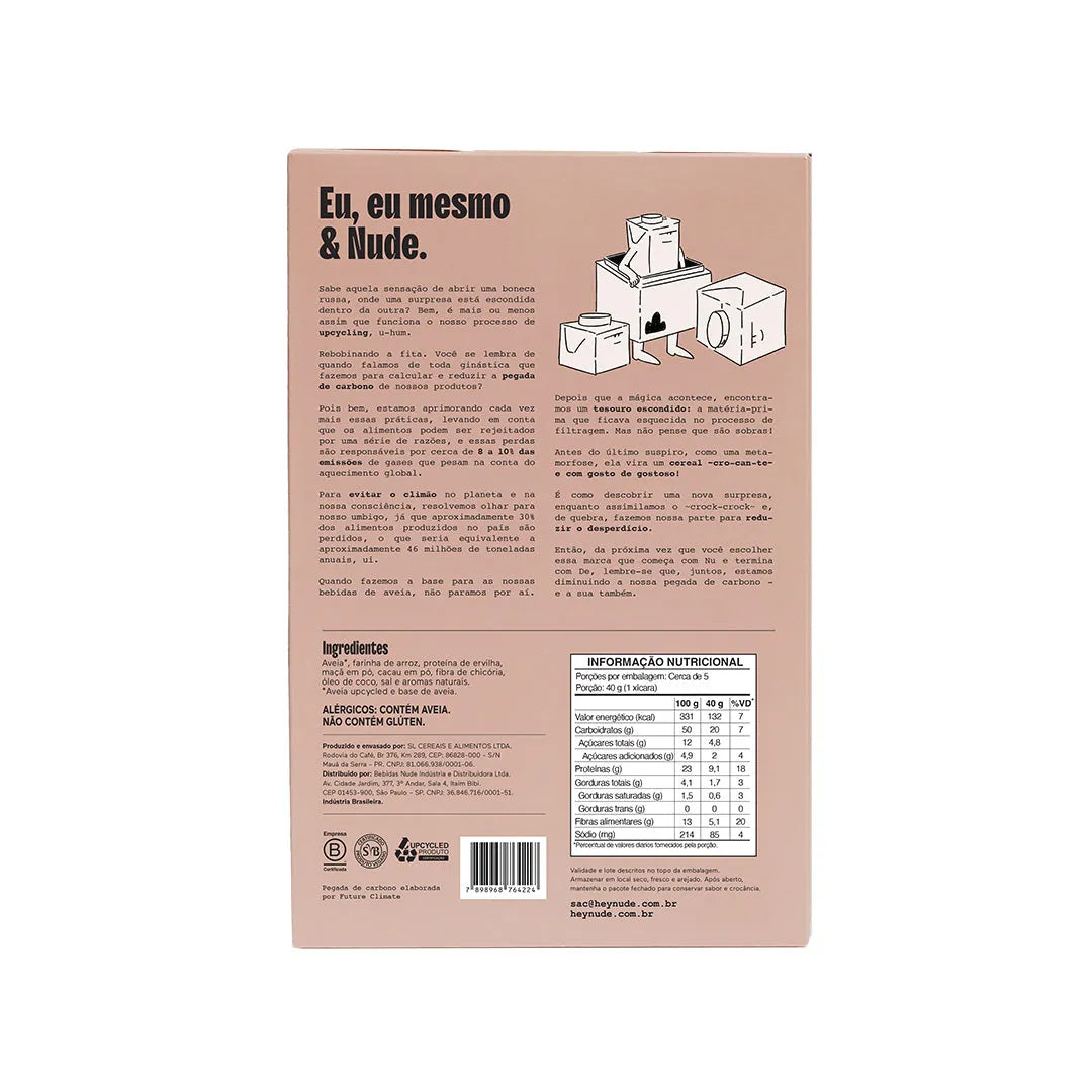 Cereal de avena y cacao Nude 180 g